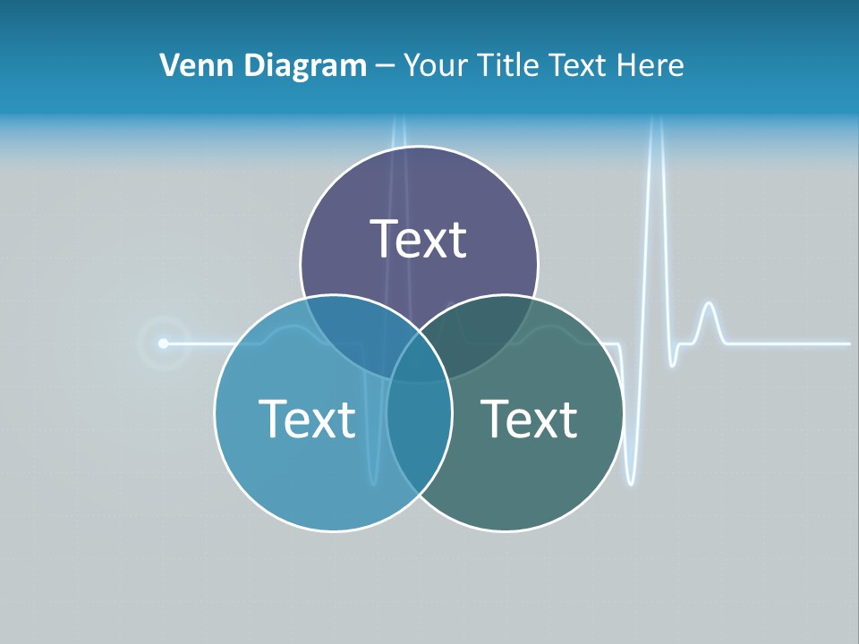 Ecg Graph Turquoise PowerPoint Template