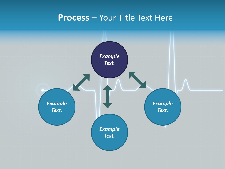 Ecg Graph Turquoise PowerPoint Template