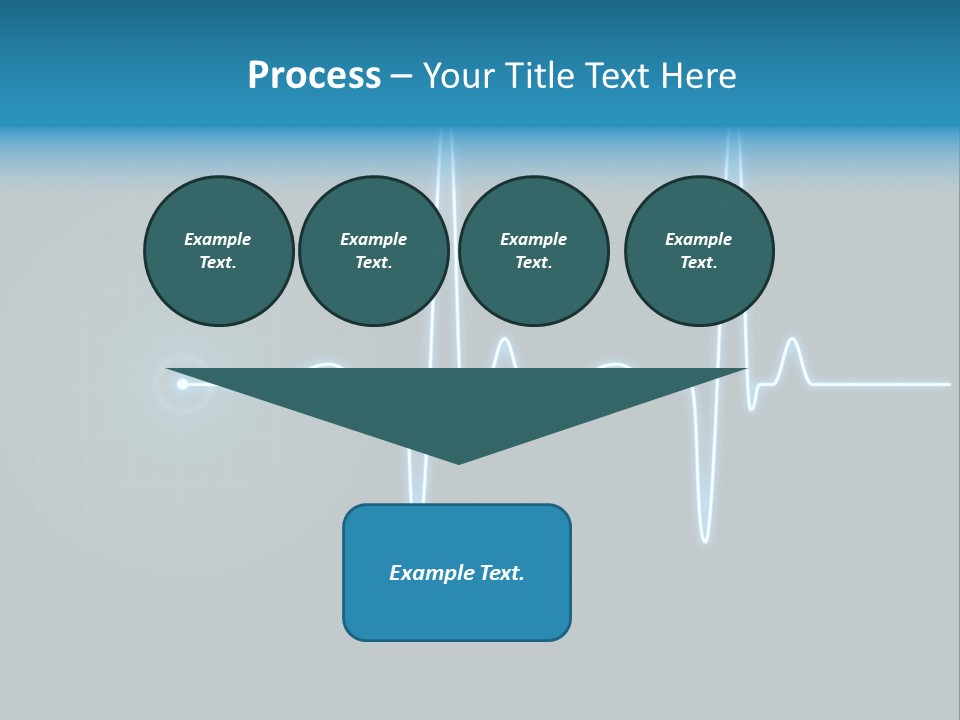 Ecg Graph Turquoise PowerPoint Template