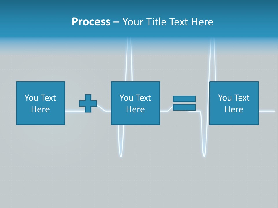 Ecg Graph Turquoise PowerPoint Template
