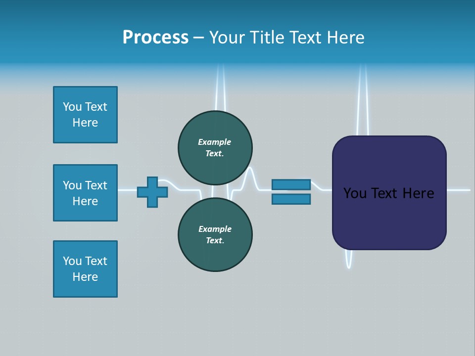 Ecg Graph Turquoise PowerPoint Template