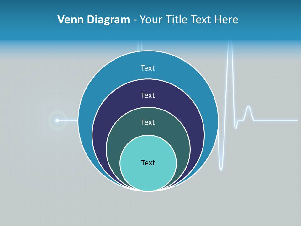Ecg Graph Turquoise PowerPoint Template