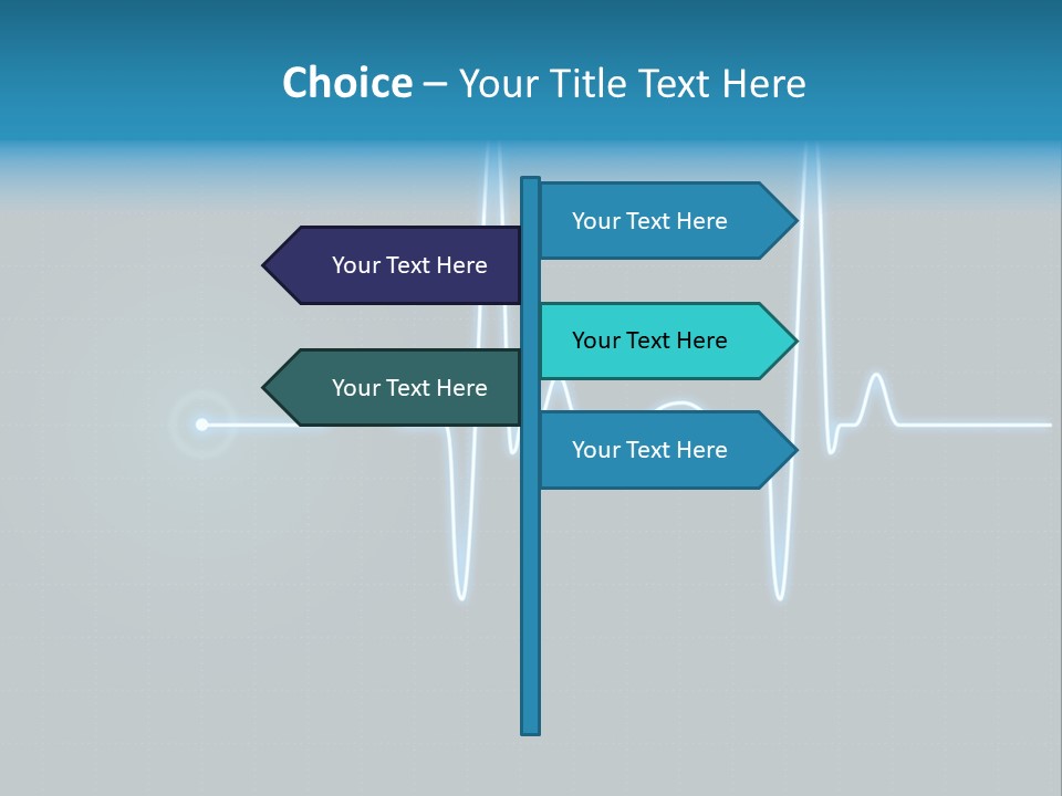 Ecg Graph Turquoise PowerPoint Template