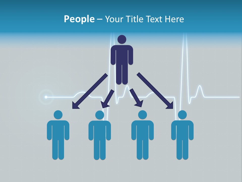 Ecg Graph Turquoise PowerPoint Template