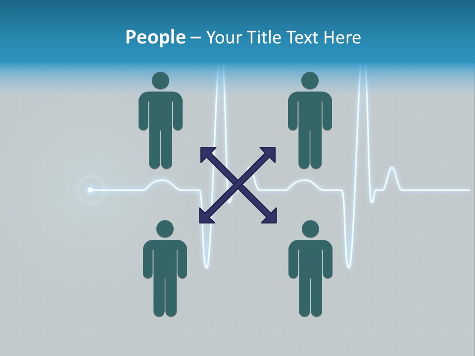 Ecg Graph Turquoise PowerPoint Template