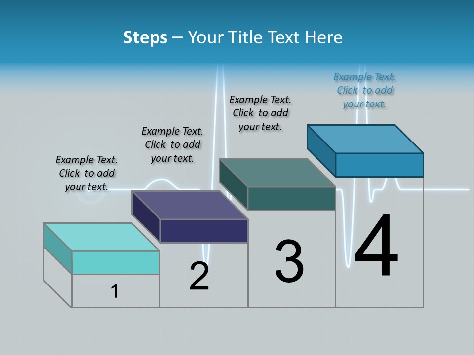 Ecg Graph Turquoise PowerPoint Template