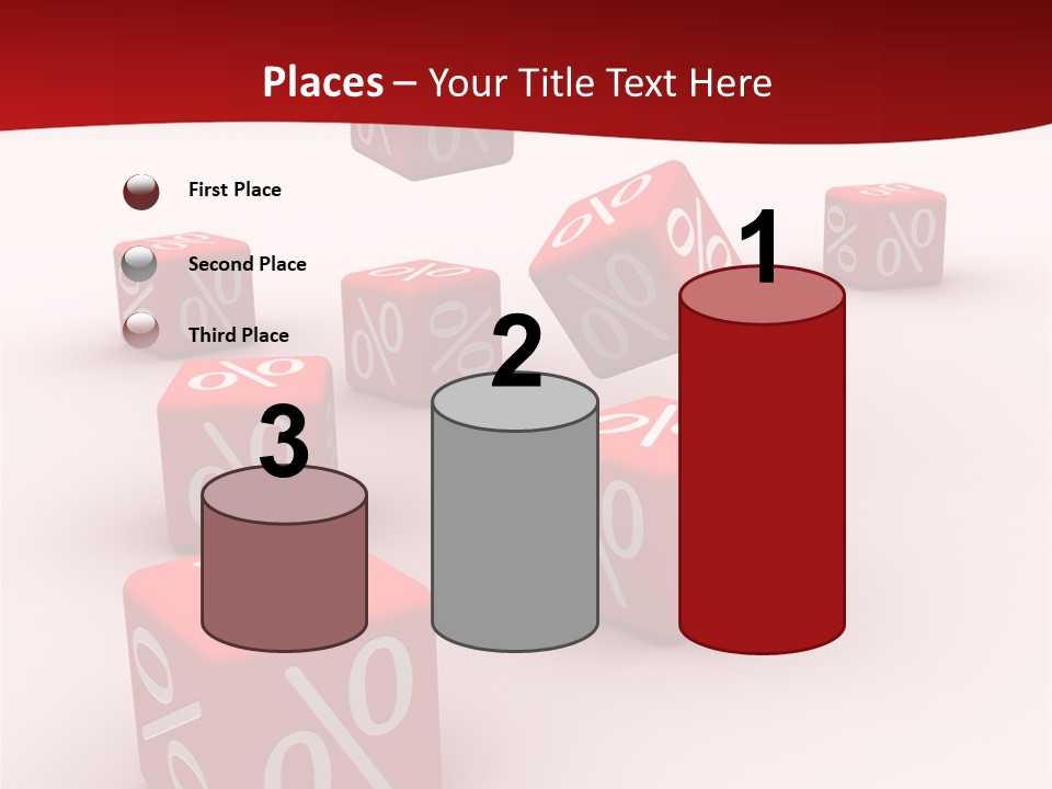 Red Pay Dice PowerPoint Template