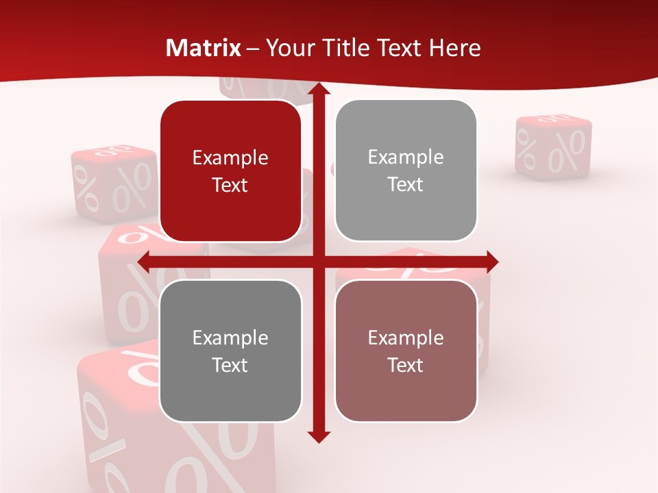 Red Pay Dice PowerPoint Template