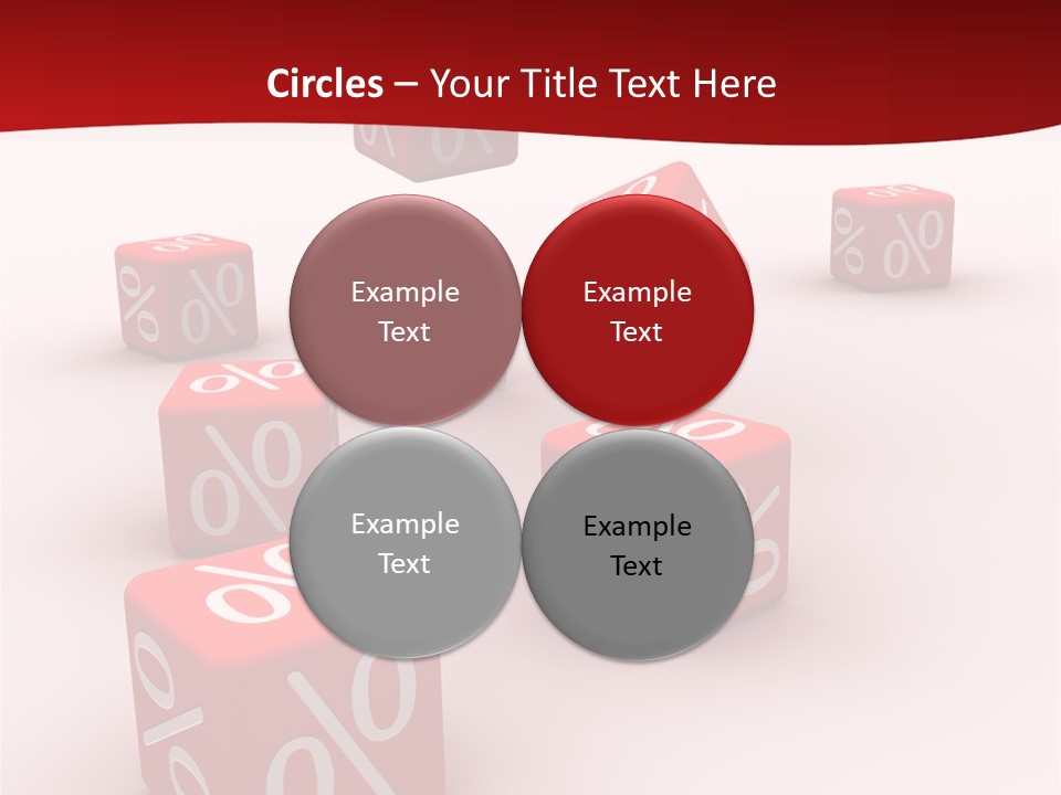 Red Pay Dice PowerPoint Template