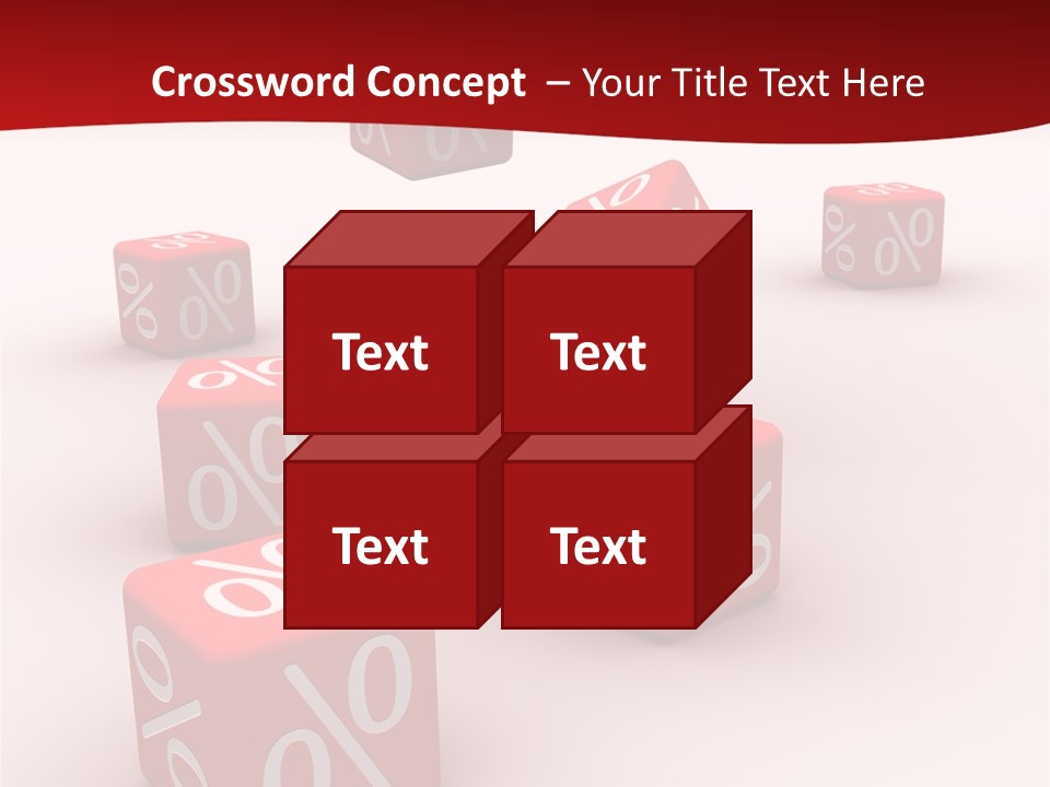 Red Pay Dice PowerPoint Template
