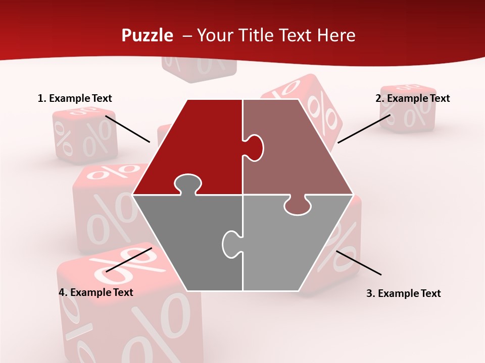 Red Pay Dice PowerPoint Template