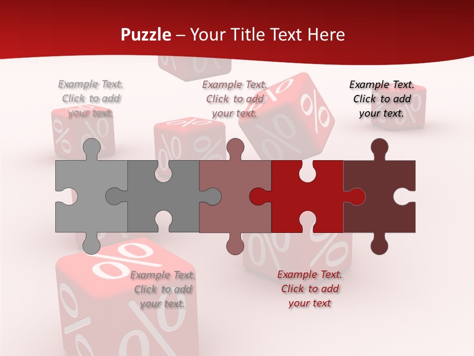 Red Pay Dice PowerPoint Template