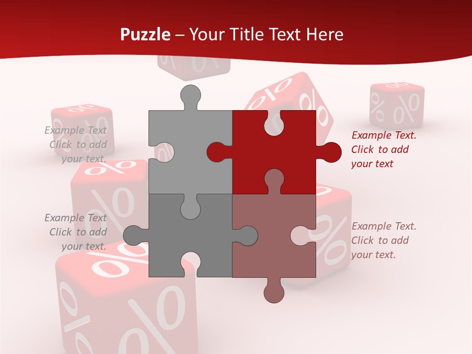 Red Pay Dice PowerPoint Template