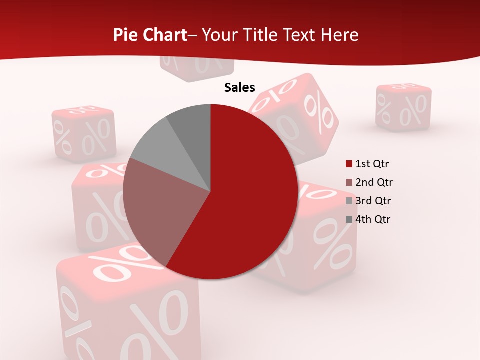 Red Pay Dice PowerPoint Template