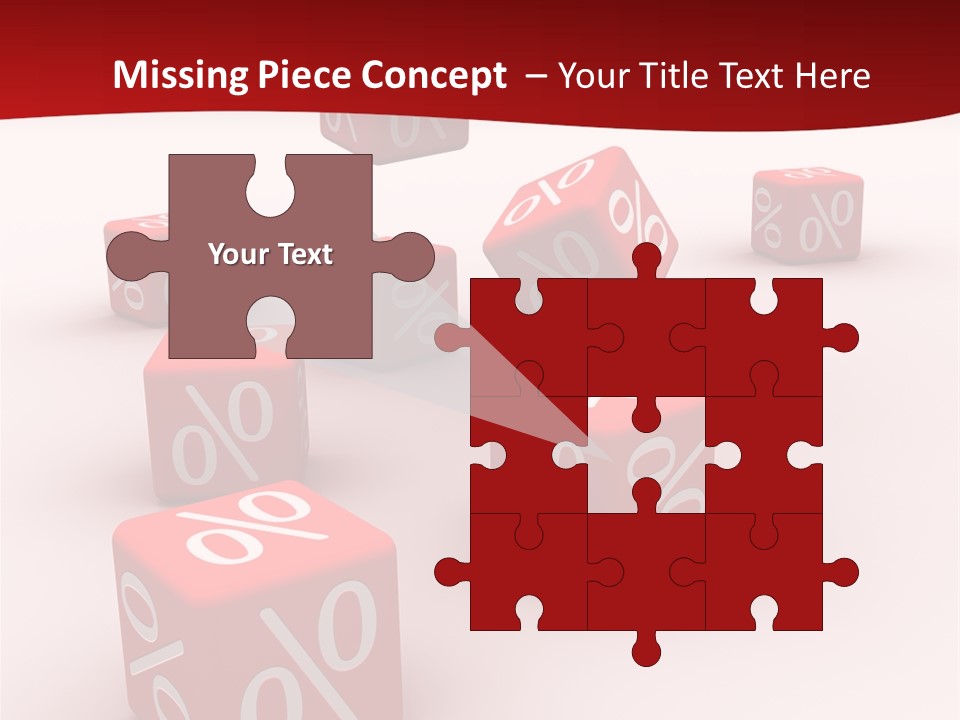 Red Pay Dice PowerPoint Template