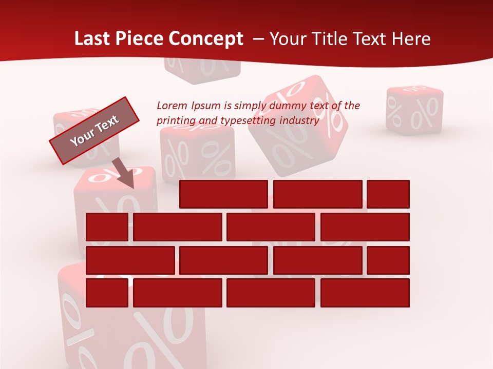 Red Pay Dice PowerPoint Template