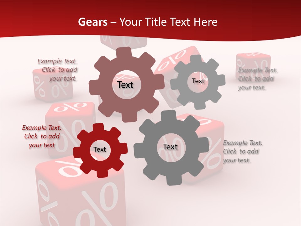Red Pay Dice PowerPoint Template