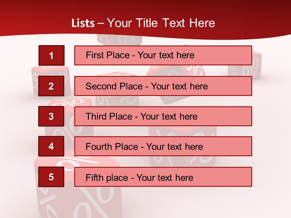 Red Pay Dice PowerPoint Template
