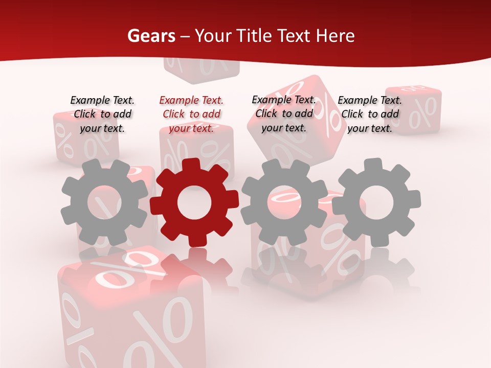 Red Pay Dice PowerPoint Template