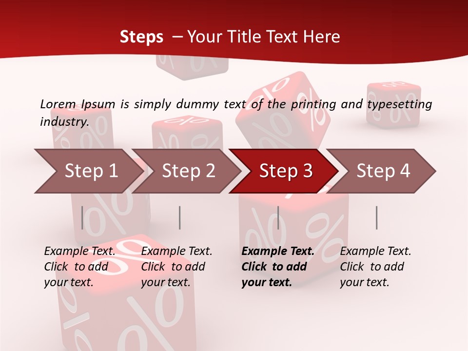 Red Pay Dice PowerPoint Template