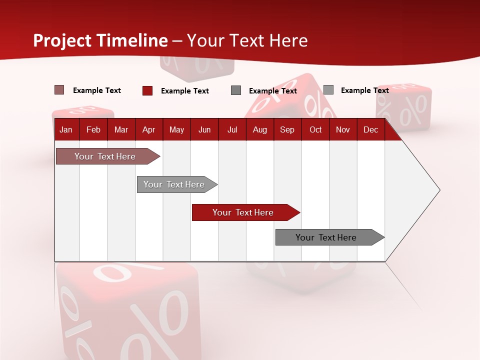 Red Pay Dice PowerPoint Template