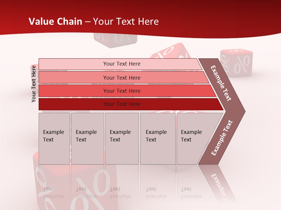 Red Pay Dice PowerPoint Template
