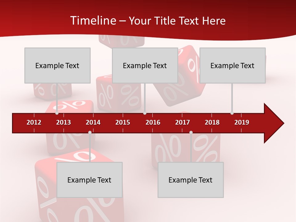 Red Pay Dice PowerPoint Template
