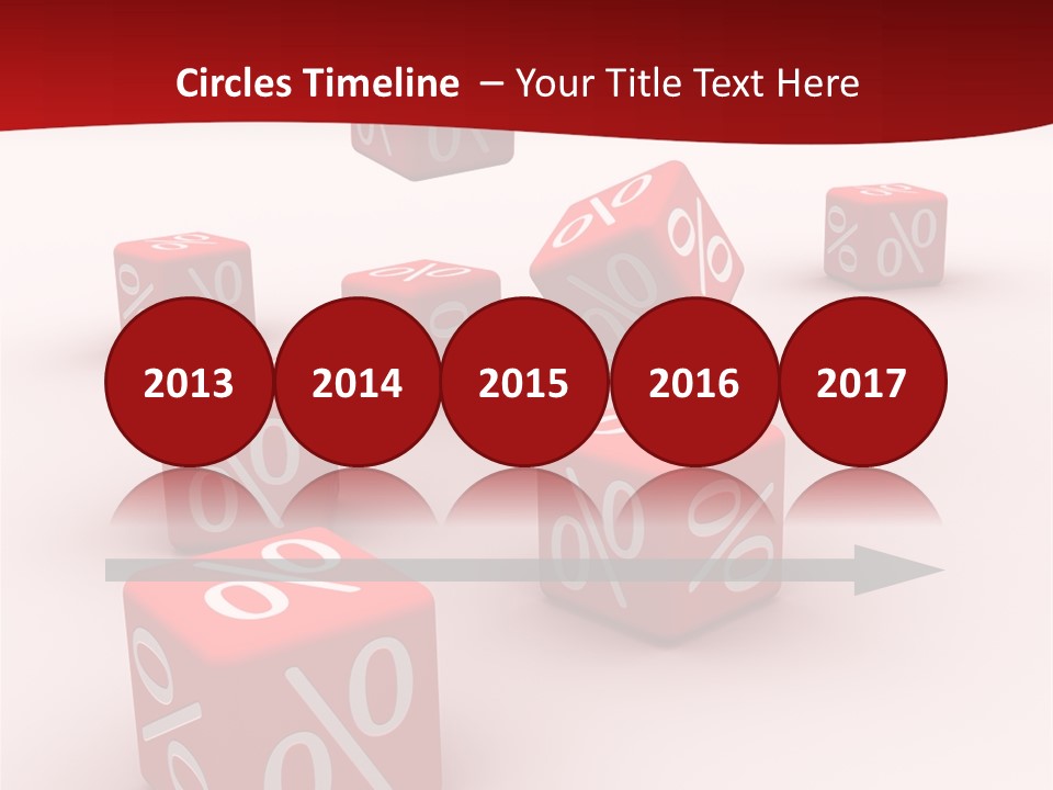 Red Pay Dice PowerPoint Template