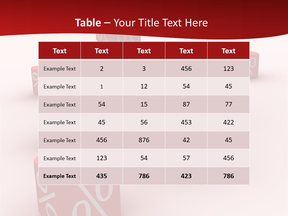 Red Pay Dice PowerPoint Template