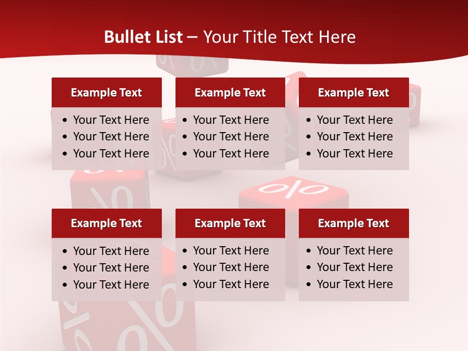 Red Pay Dice PowerPoint Template