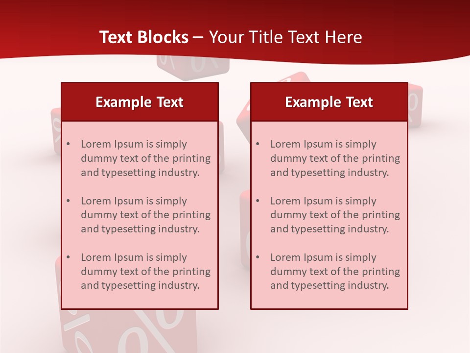 Red Pay Dice PowerPoint Template