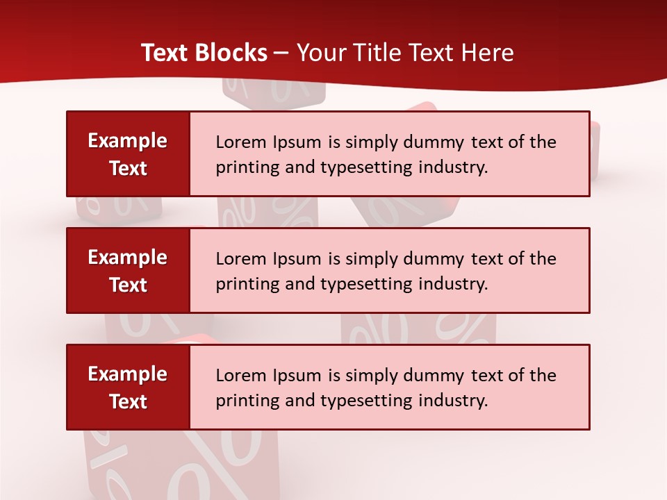 Red Pay Dice PowerPoint Template