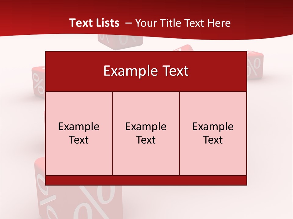 Red Pay Dice PowerPoint Template