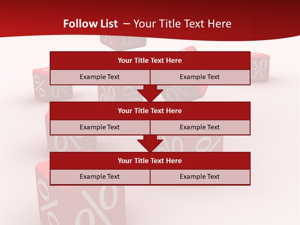 Red Pay Dice PowerPoint Template