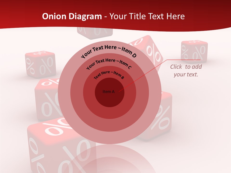 Red Pay Dice PowerPoint Template