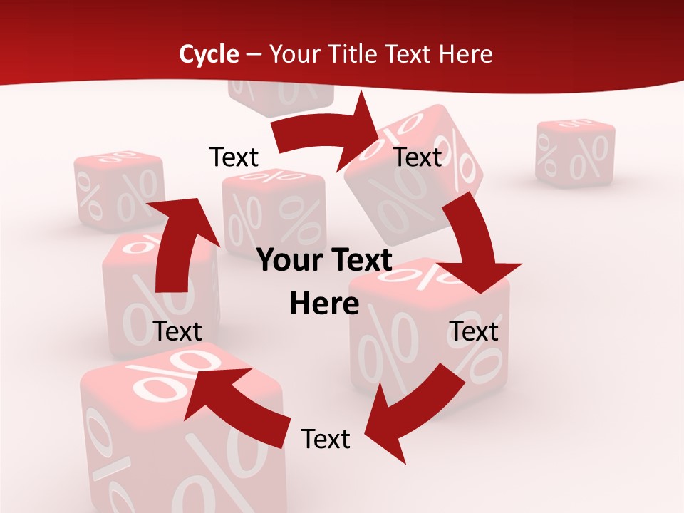 Red Pay Dice PowerPoint Template