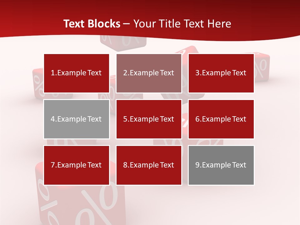 Red Pay Dice PowerPoint Template