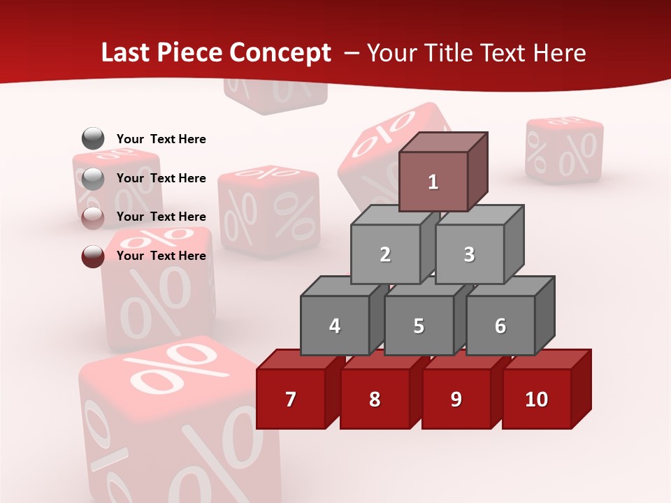 Red Pay Dice PowerPoint Template
