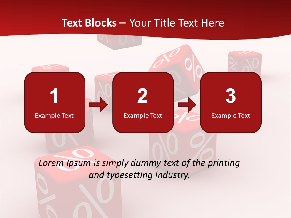 Red Pay Dice PowerPoint Template