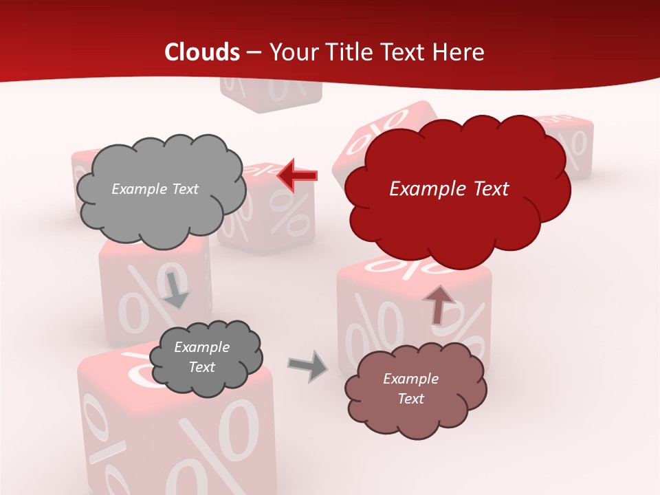 Red Pay Dice PowerPoint Template