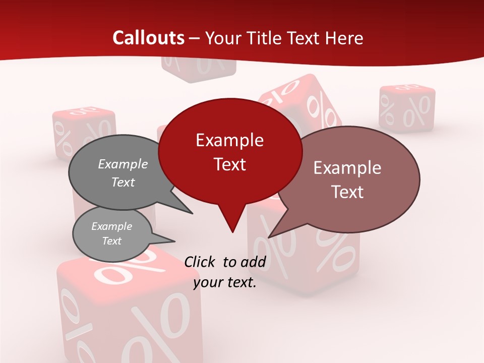 Red Pay Dice PowerPoint Template