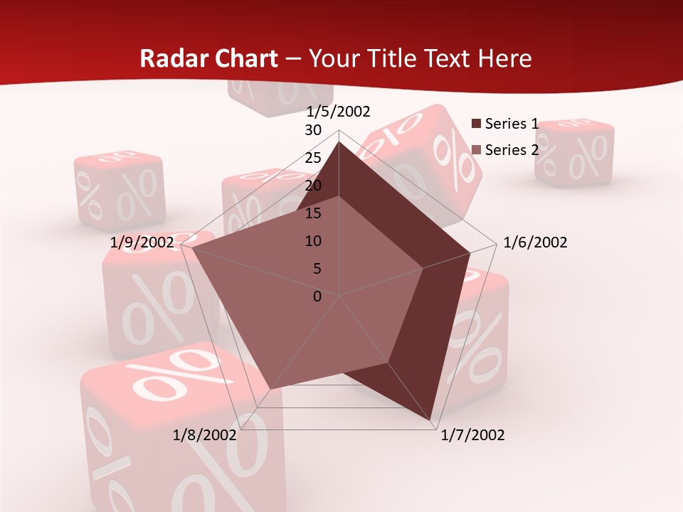Red Pay Dice PowerPoint Template