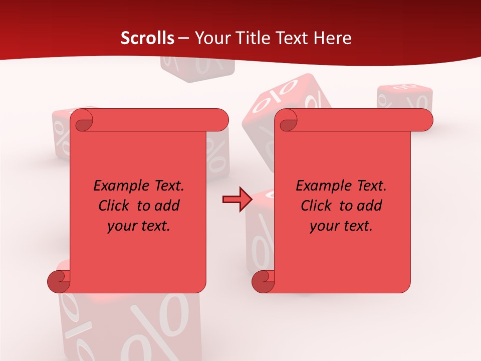 Red Pay Dice PowerPoint Template