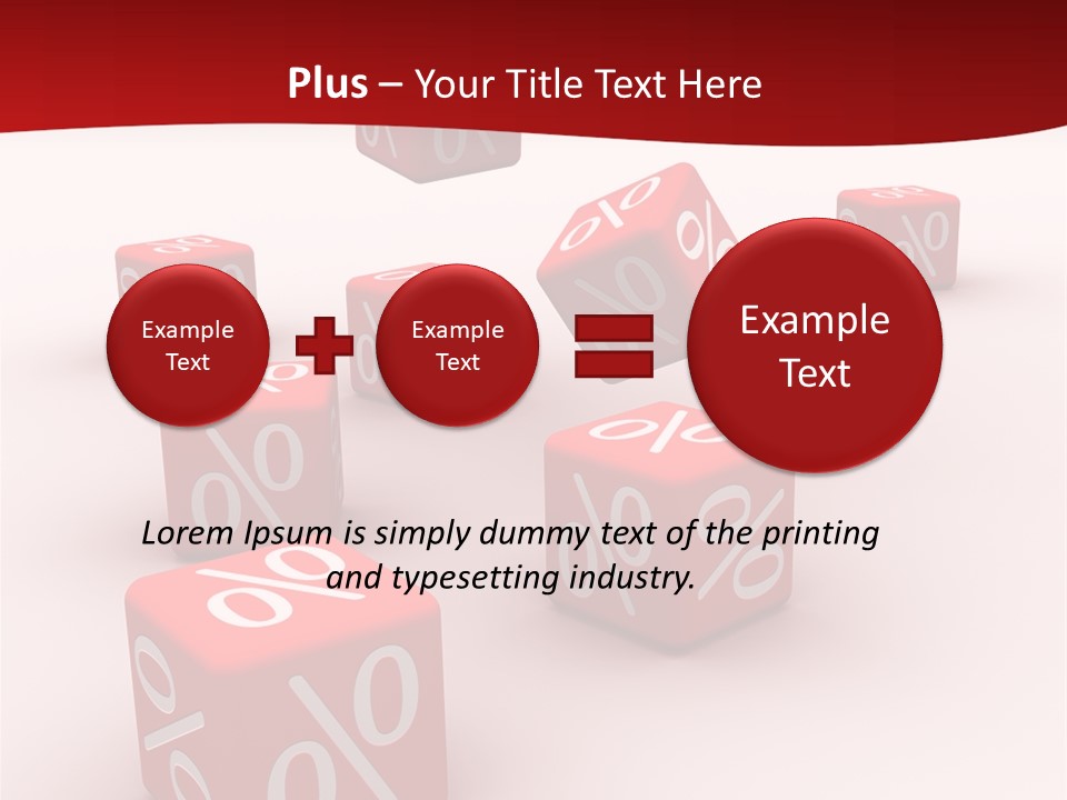 Red Pay Dice PowerPoint Template