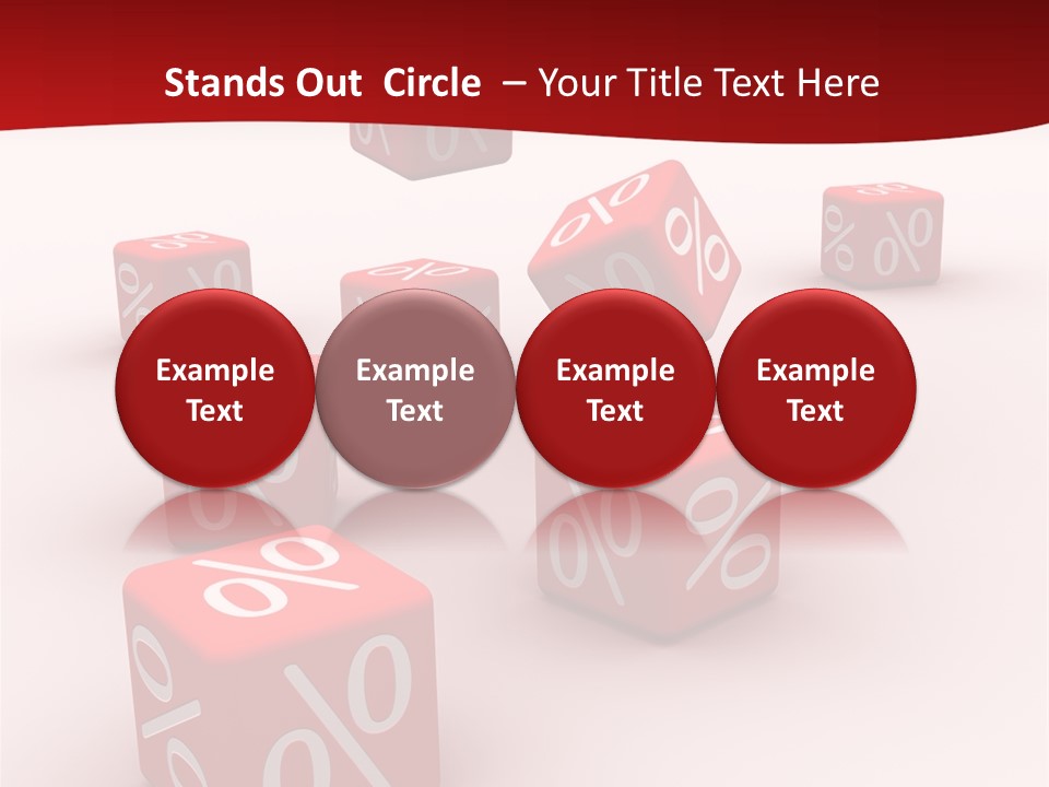 Red Pay Dice PowerPoint Template