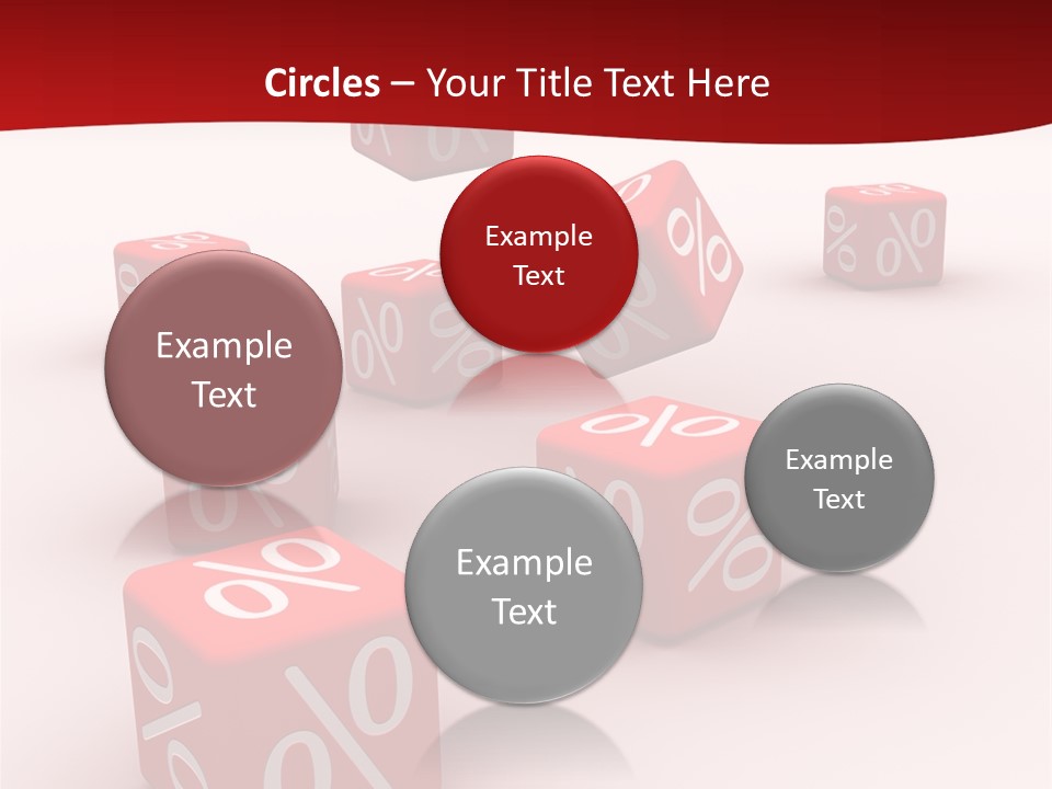 Red Pay Dice PowerPoint Template