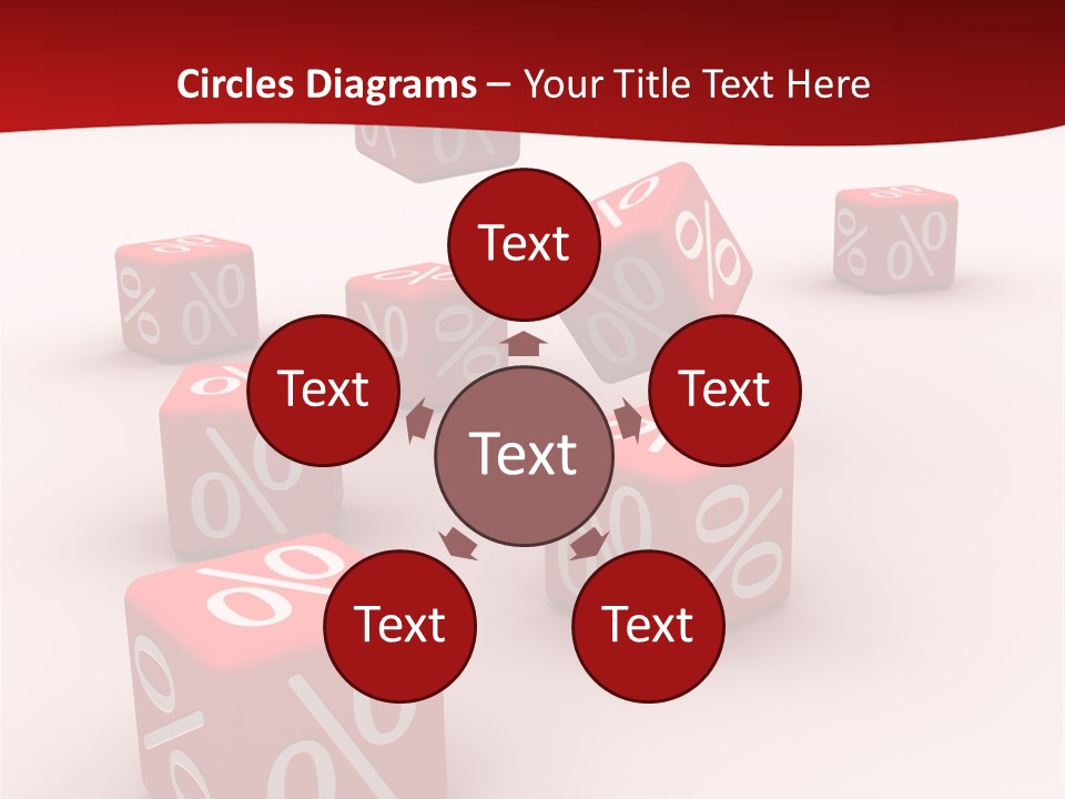 Red Pay Dice PowerPoint Template