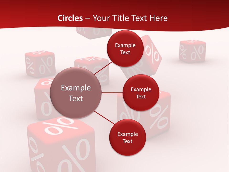 Red Pay Dice PowerPoint Template