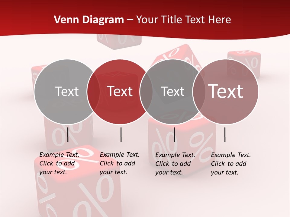 Red Pay Dice PowerPoint Template