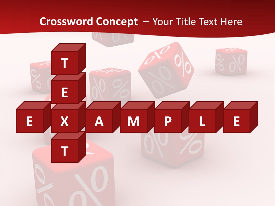 Red Pay Dice PowerPoint Template